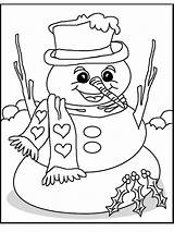 Sneeuwpop Leukekleurplaten één Kerstmis sketch template