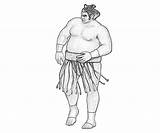Wrestler Sumo sketch template