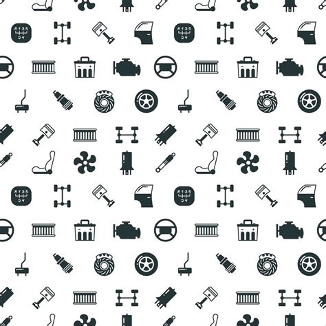 car spare parts vector seamless pattern  microvector thehungryjpeg