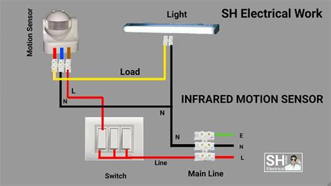 motion detector wiring diagram  pole