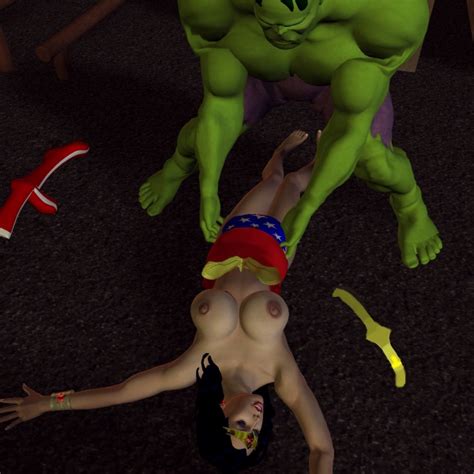 Hulk Strips Wonder Woman Hulk Fucks Wonder Woman