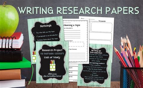 writing research papers  curriculum corner