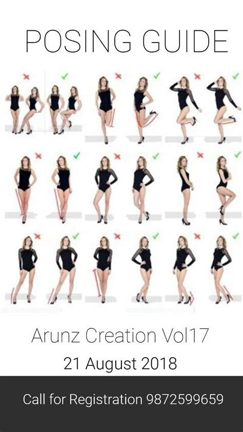women s posing ideas with a chart correct way of posing posing