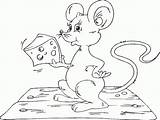 Coloring Mouse Cheese Pages Para Colorear Queso Con Clipart Cartoon Dibujos Drawing Muis Printable El Dessin Quesos Lineart sketch template