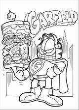 Garfield Coloring Pages Christmas Getdrawings sketch template