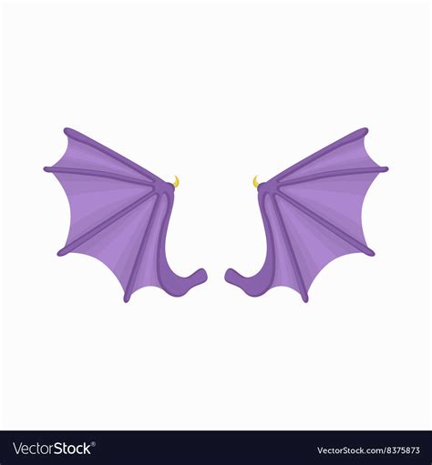 bat wings icon cartoon style royalty free vector image