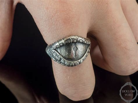 silver dragon eye ring etsy