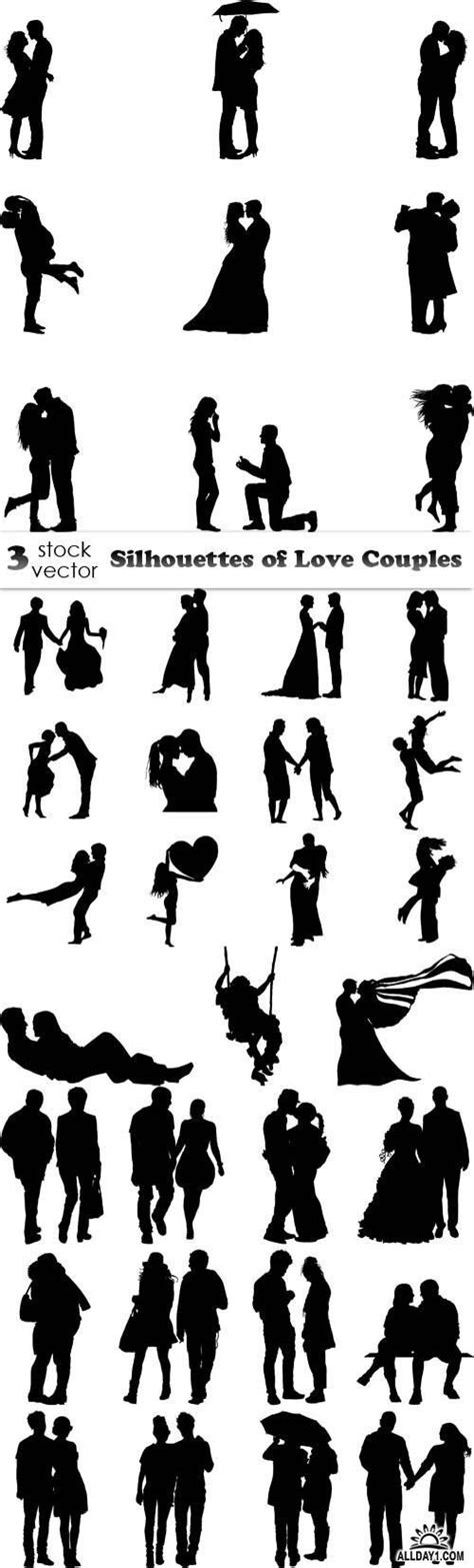 vectors silhouettes of love couples couples love silhouettes vector vectors creative