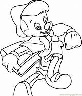 Pinocchio Coloring Puppet Wooden Pages Coloringpages101 sketch template