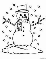Snowman Coloring Pages Coloring4free Snowfall Kids Related Posts sketch template