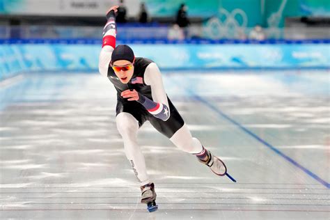 jordan stolz pretty happy   olympic speedskating race