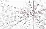 Perspective Point Drawing Easy Vanishing Train Prospettiva Illustration Centrale Simple Railroad Drawings Example Sketches Punto Di Draw Examples Sketch Vista sketch template