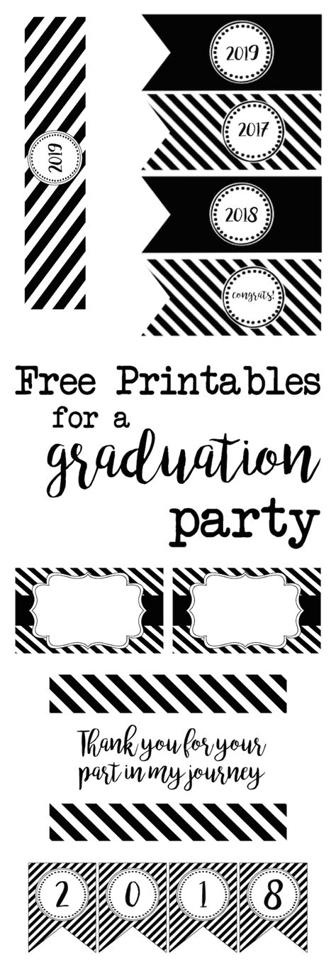 graduation party  printables paper trail design