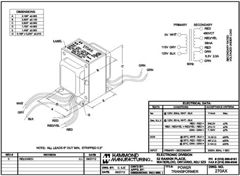 hammond transformer cfwes wiring diagram