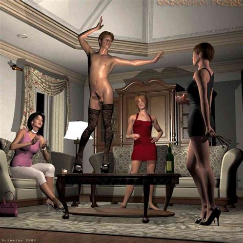 grimmley stories featuring 3d erotic femdom art depicting older mature dominant women female