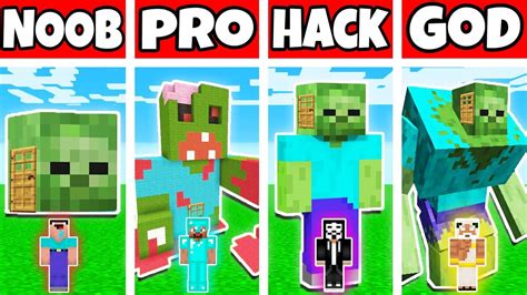Minecraft Zombie House Build Challenge Noob Vs Pro Vs