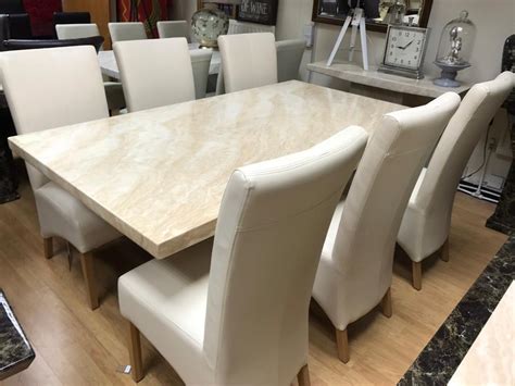 beautiful cream marble dining table   chairs  nottingham