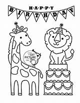 Coloring Birthday Happy Pages Funny Dad Nana Printable Kids Animals Animal Color Wuppsy Holiday Printables Mom Dog Card Print Getcolorings sketch template