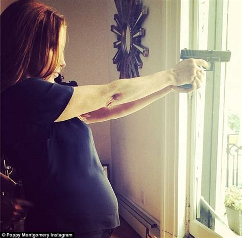 Poppy Montgomery Back On Unforgettable Set Five Days After Revealing