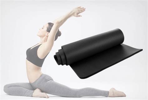 yogamat fitnessmat anti slip yogamat zwart mm dikte    cm disqounts bolcom