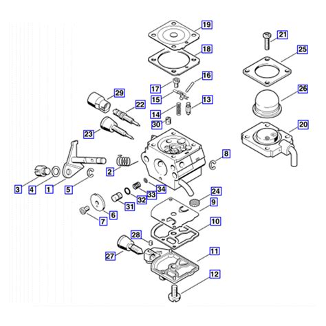 stihl fs  brushcutter fs parts diagram carburetor cq