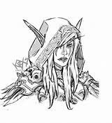 Sylvanas эскиз sketch template