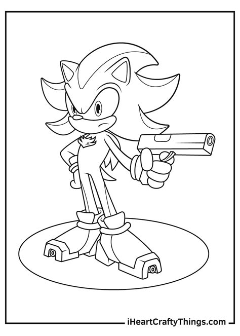 top  sonic  coloring pages shadow