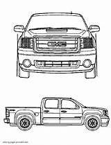 Coloring Truck Pages Pickup Gmc Printable Trucks Boys Template Vehicles Cars sketch template