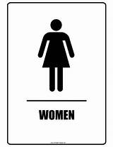Restroom Bathroom Sign Signs Printable Women Woman Clipart Funny Allfreeprintable Men Etiquette Toilet Female Signage Board Clip Womens Only Print sketch template