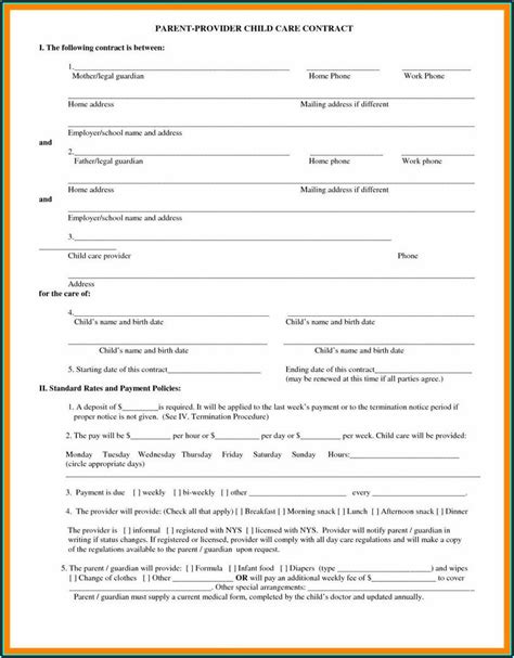 separation agreement printable form printable forms