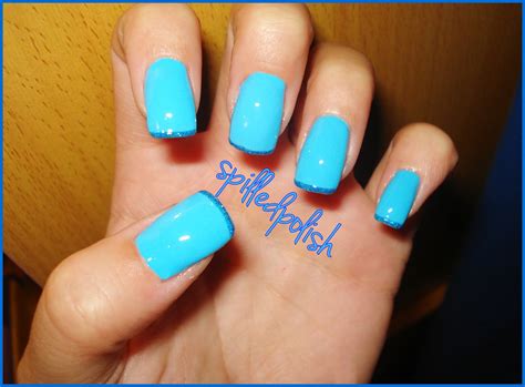 spilledpolish tiny blue french tip