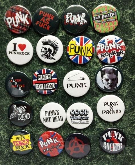 details about punk collection 20 button badges 1inch