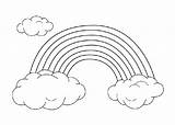 Rainbow Coloring Pages Color Worksheet Sheet Clouds Pattern Cartoon Rainbows Kindergarten Preschool Post Clipart Comment Logged Must Clip Library Popular sketch template