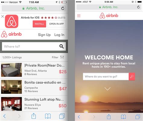 airbnbs mobile site adds responsive design larger images