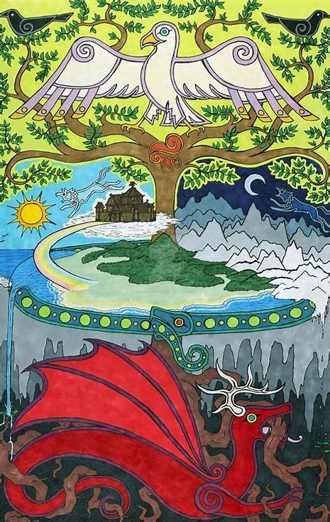 image result  norse world tree art norse norse myth yggdrasil