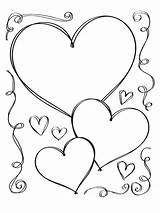 Double Heart Pages Coloring Getcolorings sketch template