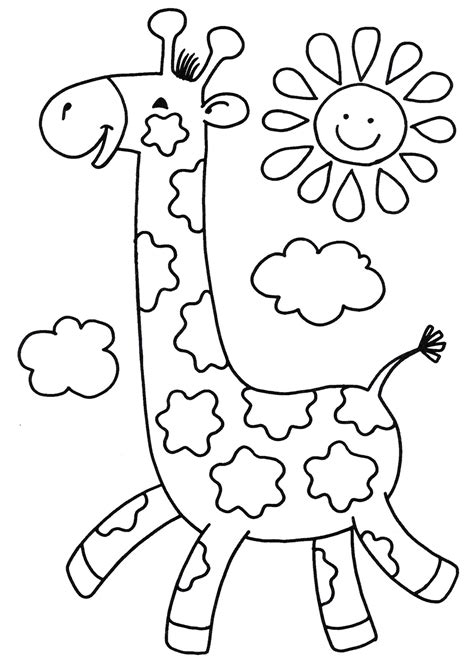 giraffe coloring pages  toddlers giraffe coloring pages printables