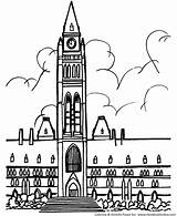 Canada Coloring Pages Building Parliament Colouring Buildings Ottawa Printable Sheets Honkingdonkey Houses Birthday Colour Comments Print Choose Board Entrance sketch template