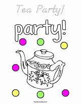 Coloring Tea Party Print Ll sketch template