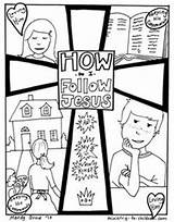 Coloring Pages Jesus Follow Matthew 16 28 Children Great Commission School Sunday Bible Cross Kids Sheets Printable Colouring Gave Acts sketch template