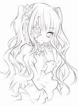 Anime Lineart Line Drawing Painter Deviantart Coloring Pages Manga Drawings Cute Girls Locura Hermosa Sketch Kawaii Girl Color Sketches Colouring sketch template