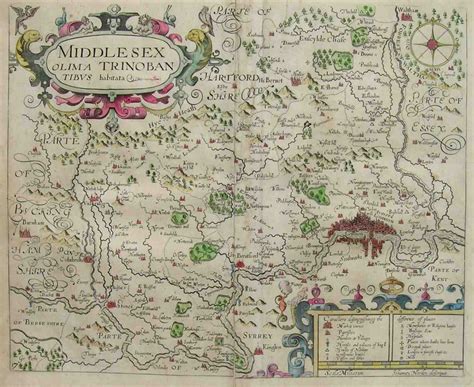 Middlesex London Michael Jennings Antique Maps And Prints