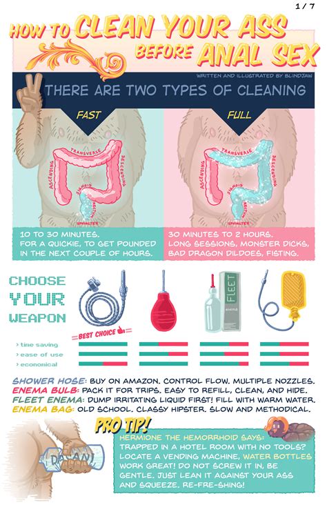 Guide On How To Clean For Anal Sex With Cute Infographics