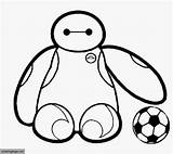 Baymax Coloring Pages Soccer Hero Big Ball Easy Cool Cute Drawing Beymax Playing Colouring Printable Drawings Disney Girl Color Fun sketch template