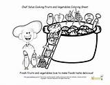 Cooking Kids Vegetables Coloring Nourishinteractive Fruits Eat Month National Right Solus Chef Sheet Sheets Activities sketch template