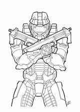 Halo Coloring Spartan Pages Chief Master Getcolorings Getdrawings Color sketch template