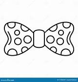 Bow Tie Outline Dot Icon Style Clown Vector Preview sketch template