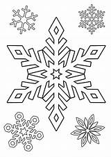 Snowflake Coloring Momjunction Stencil Pages sketch template