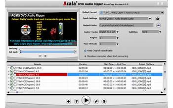 Agree Free DVD Audio Ripper screenshot #6