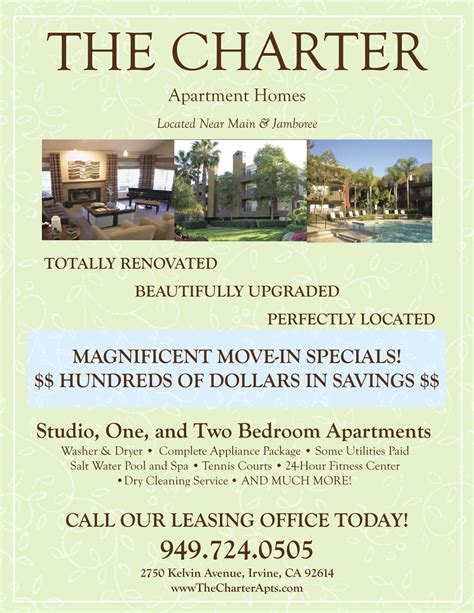 move  specials apartment flyer apartment marketing multifamily